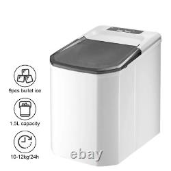 Portable Ice Maker Countertop Ice Maker Machine Self-Cleaning Function 12KG/24H