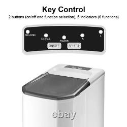 Portable Ice Maker Countertop Ice Maker Machine Self-Cleaning Function 12KG/24H