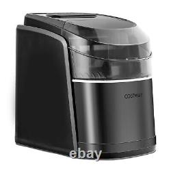 Portable Ice Maker Countertop Ice Maker Machine with Ice Scoop & Basket Black