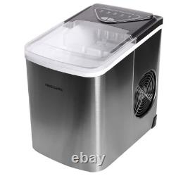 Portable Ice Maker Refrigerator Machine Countertop Stainless Steel 26-Lbs NEW