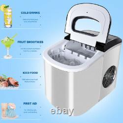 Portable Stainless Steel Ice Cube Maker Ice Machine Countertop 12KG/24H 2.2L UK