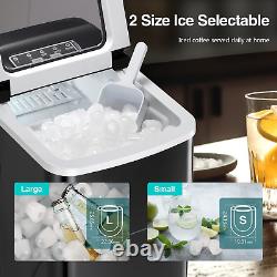 RWFlame Ice Maker Machine, Countertop Ice Cube Machines Make 26 Lbs ice in 24 in