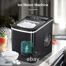 RWFlame Ice Maker Machine, Countertop Ice Cube Machines Make 26 Lbs ice in 24 in