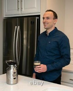 Royal Brew Nitro Cold Brew Coffee Growler Pro Nitro Maker Machine Silver