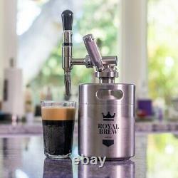 Royal Brew Nitro Cold Brew Coffee Maker Machine Steel Keg Growler Home Kegerator