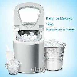 SMAD 26 lbs Ice Maker Machine Quick Ice Makin Countertop Ice Cube Maker Portable