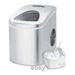 SMAD Countertop Ice Cube Maker Machine 2.2L Electric Fast Automatic Silver Home