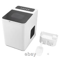 Small Desktop Ice Maker White ABS Portable Countertop Ice Making Machine