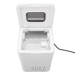 Small Desktop Ice Maker White ABS Portable Countertop Ice Making Machine