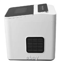 Small Desktop Ice Maker White ABS Portable Countertop Ice Making Machine HG