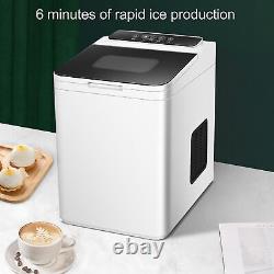 Small Desktop Ice Maker White ABS Portable Countertop Ice Making Machine HG