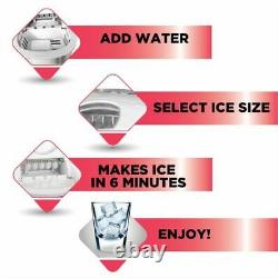 Small Ice Maker Nugget Pellet Countertop Bevarage Machine Stainless Portable New