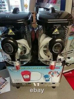 SnowShock Twin Tank Slush Machine good condition with cups, straws included