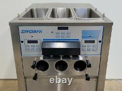 Spaceman 6265 3 Flavors Soft Serve Ice Cream Machine with (3) 8.5qt Hopper