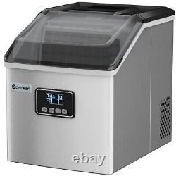 Stainless Steel Ice Maker 22 kg/24 H Countertop Ice Machine with Scoop and Basket