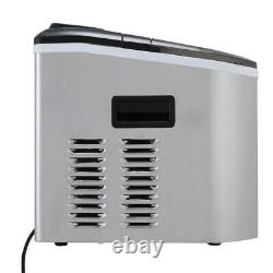 Stainless Steel Ice Maker Commercial Machine Counter Top Cubes 220W Portable New