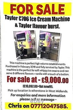 Taylor c706 ice cream machine &flavour burst