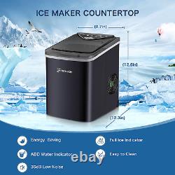 Techdorm Ice Maker Machine for Countertop, 9 Bullet Ice Cubes Ready in 6-8 Minut