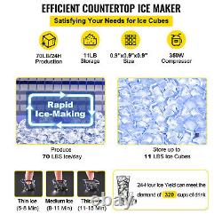 VEVOR Countertop Ice Maker Automatic Ice Machine 70LB / 35KG Ice Cube Maker 350W