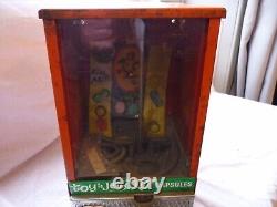 VINTAGE 1950s AMERICAN 10c TINPLATE TOY N JOY COUNTERTOP GUMBALL VENDING MACHINE