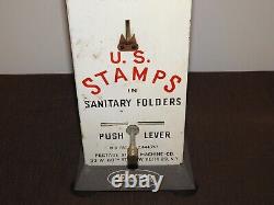 VINTAGE USPS 14 1/2 US POSTAGE STAMPS 5c 10c COUNTER TOP COIN VENDING MACHINE