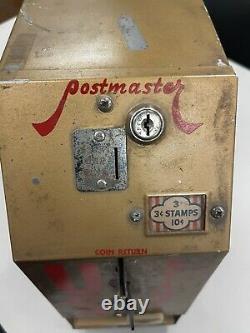 VINTAGE US Postmaster Inc. 3 Cent Postage Stamp Counter Top VENDING Machine