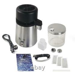 ZOKOP 4L Countertop Water Distiller Machine Home Pure Water Purifier Filter 750W